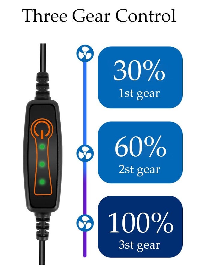 DUNISO Universal Cooling Car Seat Cushion with USB Interface, Ventilated Car Seat Cover, Quick Cooling Three-Speed Adjustable Seat Cushion Car Seat Cooling Pad Suitable for All Car Seats, Home and Office - Image 4