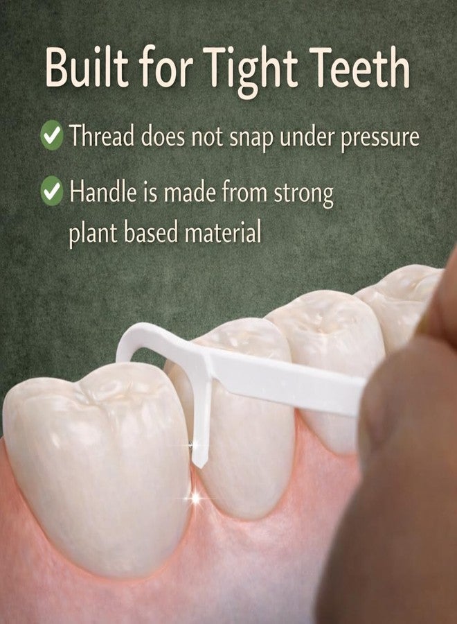 EcoYou Biodegradable Floss Picks | 50 Count (2 Pack | Mint Flavor, Candelilla Wax | PFAs Free | Sustainable & Reusable | Vegan & Cruelty-Free | Eco Floss Picks - Image 4