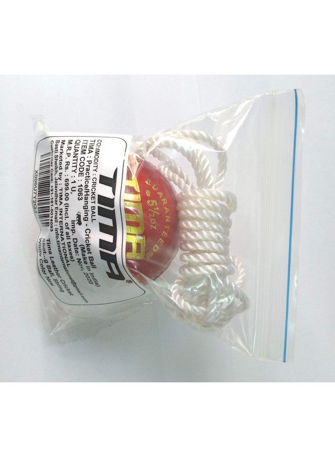 TIMA Leather Cricket Shot Practice Hanging Ball, String Cricket Ball and Knocking Cricket Ball with Rope (Multi-Color) (Pack of 1) - Image 4