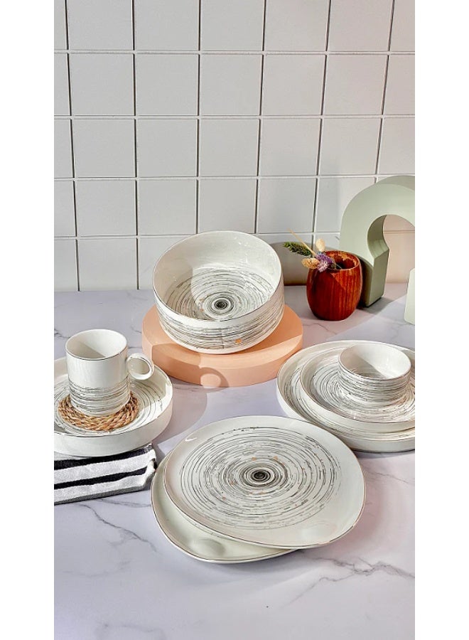 Mosaic Harmony 32-Piece Stoneware Dinnerware Set – Elegant, Durable Dinner & Serveware Collection for Everyday Use and Special Occasions  - Image 1