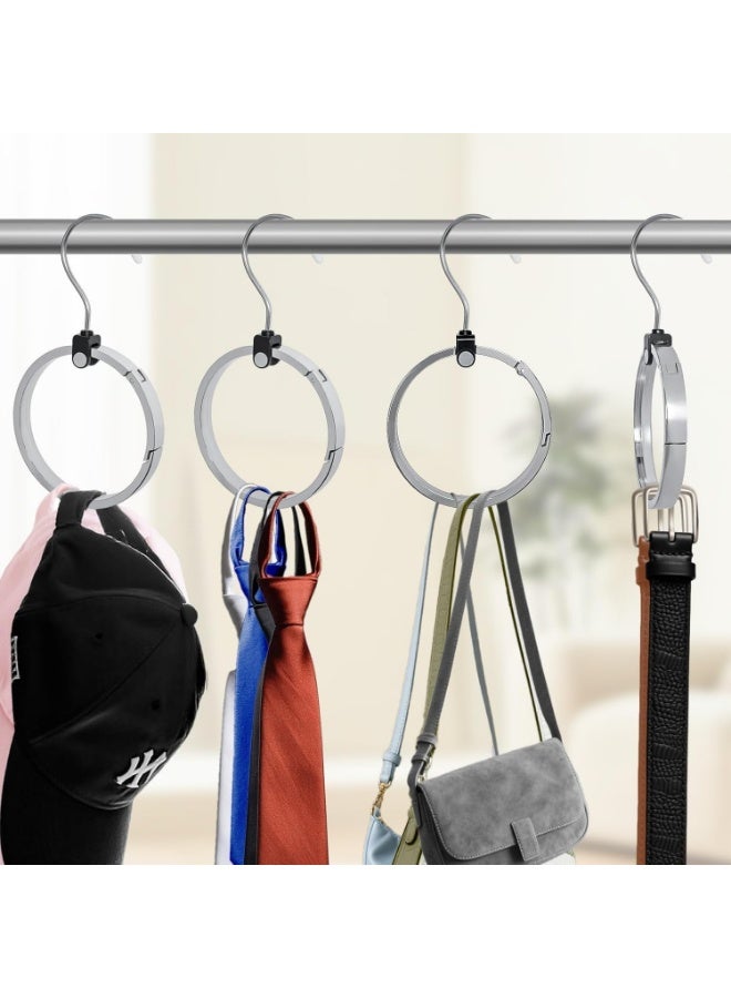Versatile round closet hanger for space saving and smart organization - perfect for belts, hats, ties, scarves - Image 2