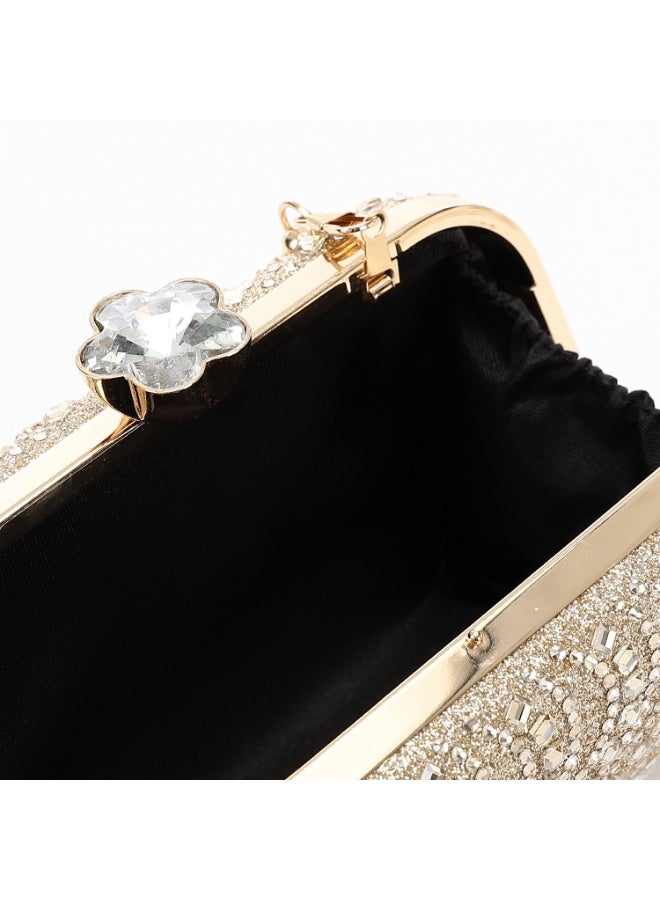 Mr.joe Crystal Top Handle Evening Clutch - Gold - Image 4