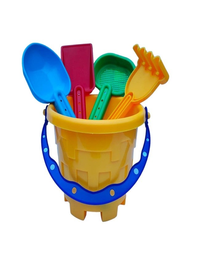 SAMIP Garden Beach Toys Set for Kids Indian Made 8 Pcs Beach Tool Kit Beach Mold Castle Toys, Also Use in Bath Toys, Best Birthday Gift Development Learning Toys (Orange Color Send) - Image 1