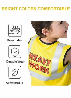 GROIC Construction Worker Costume for Boys with 5 Tool Toys,Hammer, Saw, Pliers, Screwdriver, Nylon Vest, Hat and Tool Belt, Toddler Dress Up Clothes, Kid Builder Career Outfit , Pretend Role Play Toy Set  - Image 5