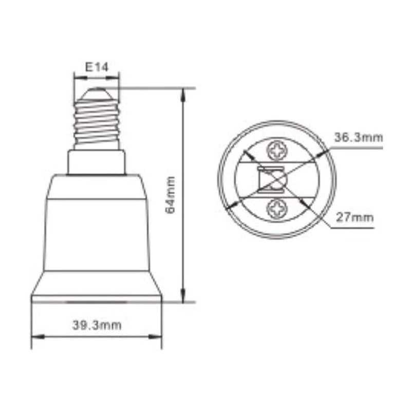 E14 to E27 Lamp Base Converter, e14 e27 Adapter LED Light Sockets Adapter Light Bulb Socket, Bulb Base Adapter, Lamp Holder Converters (5Pcs) - Image 5