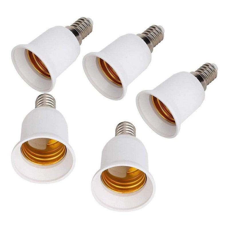 E14 to E27 Lamp Base Converter, e14 e27 Adapter LED Light Sockets Adapter Light Bulb Socket, Bulb Base Adapter, Lamp Holder Converters (5Pcs) - Image 2