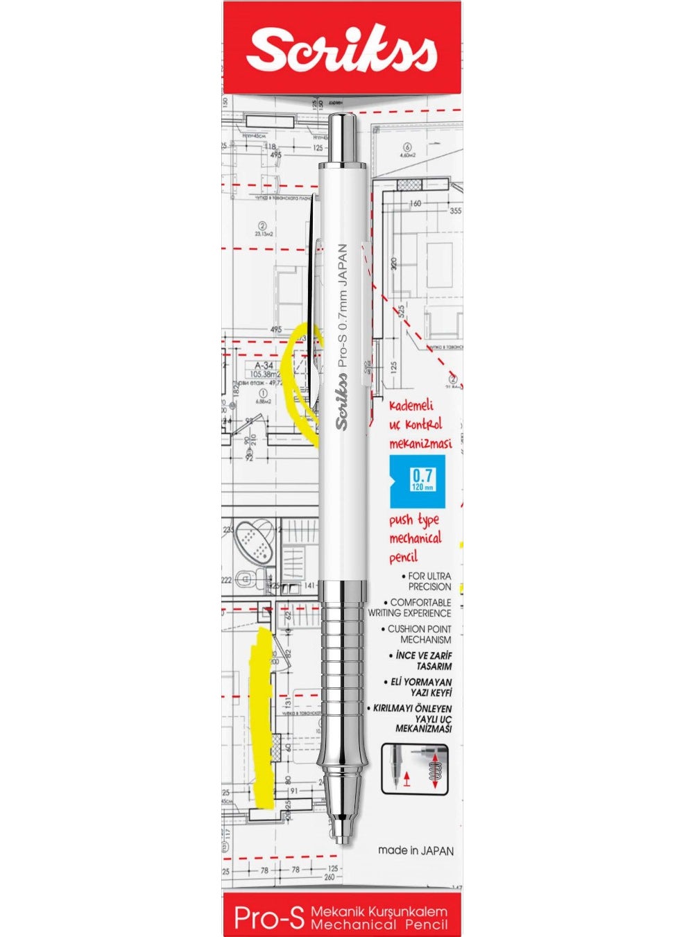 Scrikss Versatil Pen Pro-S 0.7Mm White  - Image 2