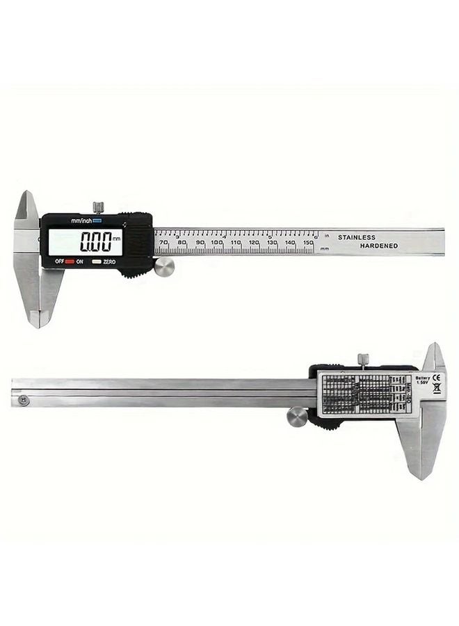Black Stainless Steel Digital Caliper 0 150mm LCD Display Precision Measuring Tool - Image 4