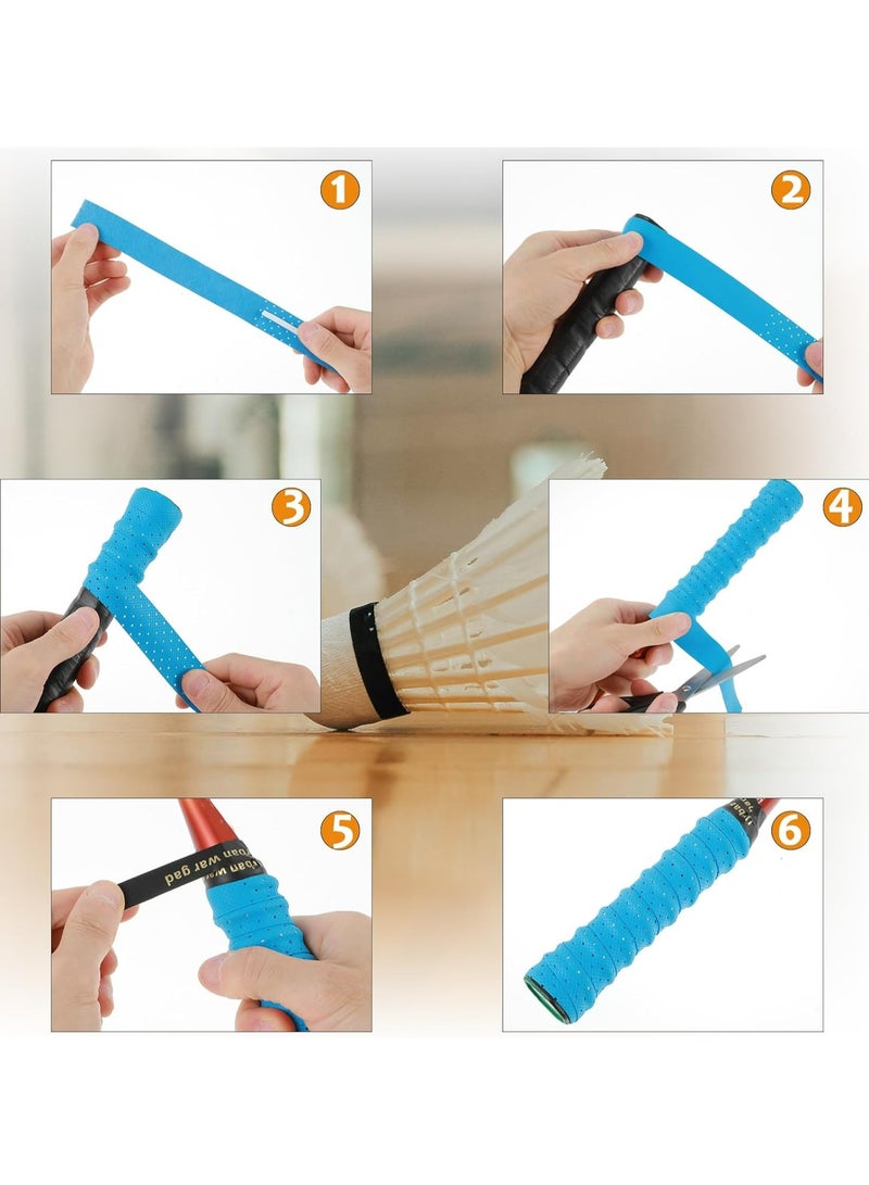 Oasisgalore 10-Pack Super Absorbent Anti-Slip Racquet Grip Tape for Tennis & Badminton, Stretchy Overgrips  - Image 3