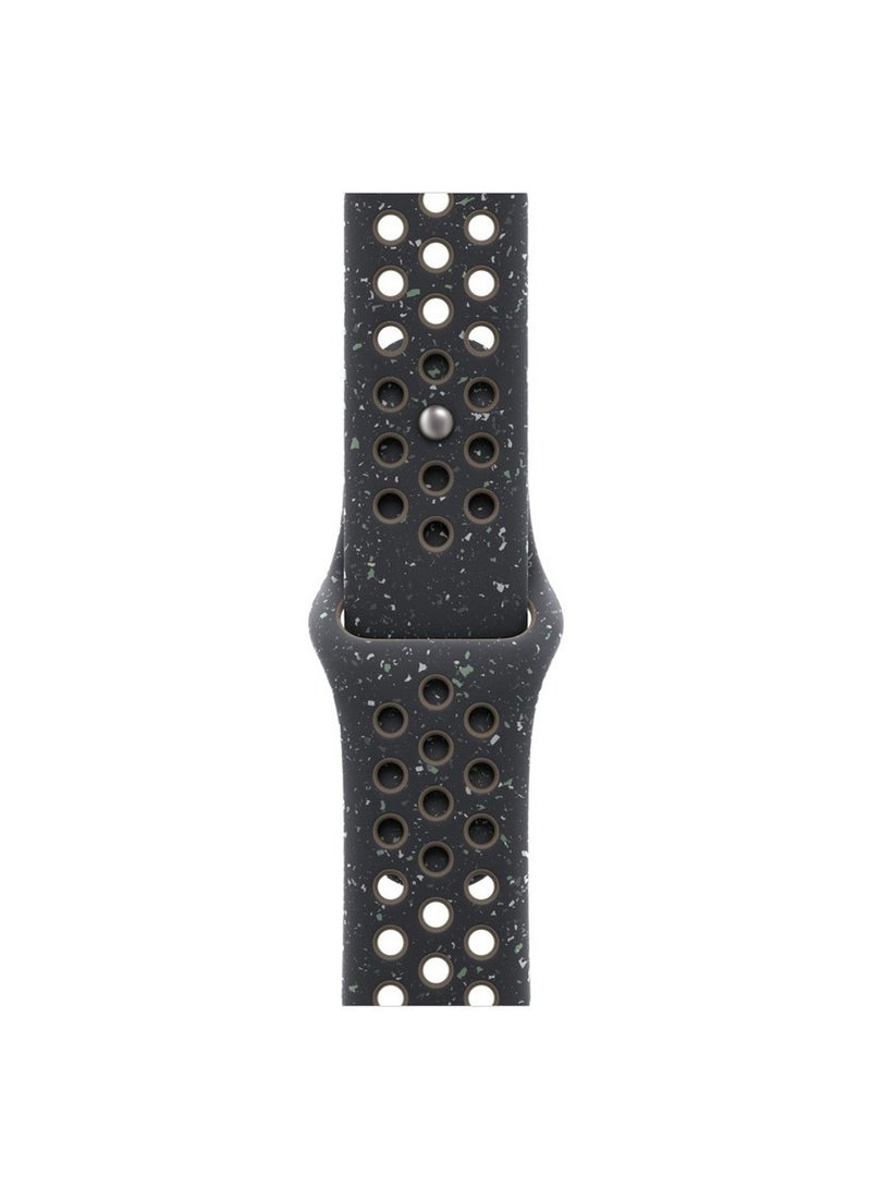 iSNUP Recycled Plastic Breathable Silicone Sport Watch Band for Apple Watch 42mm 44mm 45mm 49mm – Compatible with Ultra 2, Ultra 1, Series 9, 8, 7, 6, 5, 4, SE, 3, 2, 1 - Black - Image 3