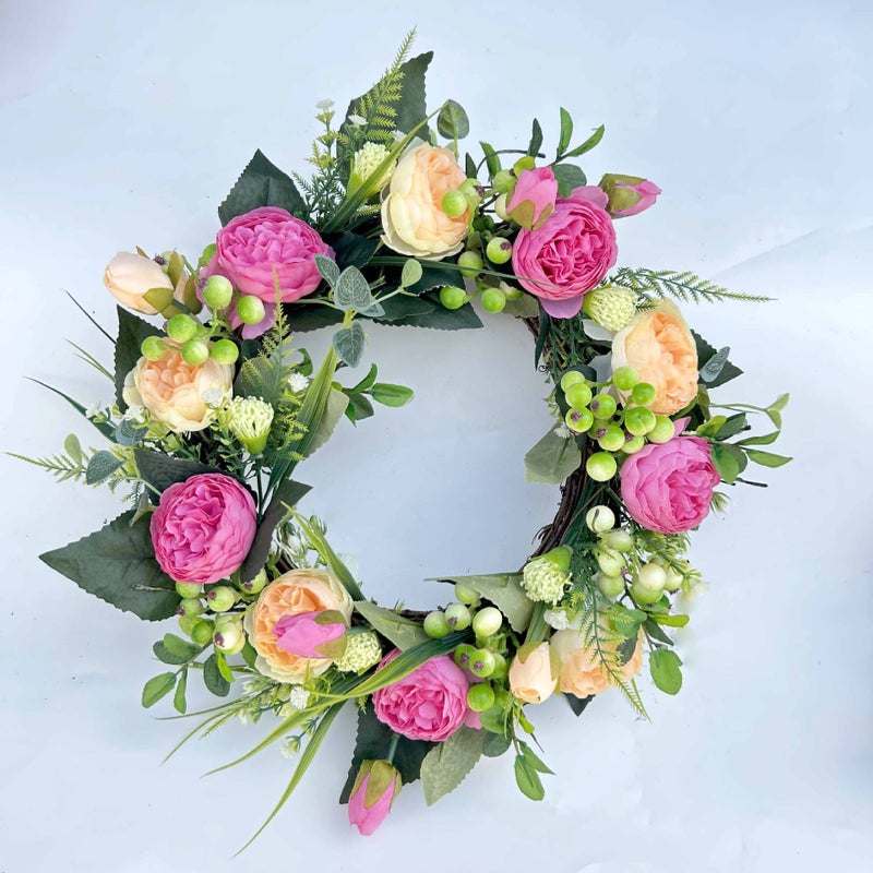 Garland, Simulated Flower Butterfly Dish, Dead Vine, Creative Decorative Garland, Home Door Lintel Hanging Wall Decoration, Supply - Image 4