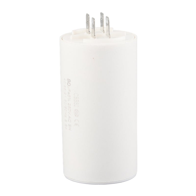 Motor Run Capacitor 80uf 250V AC Cylinder Shape - Reliable Insulation Performance CBB60 Capacitor for Air Conditioners Compressors - Image 1