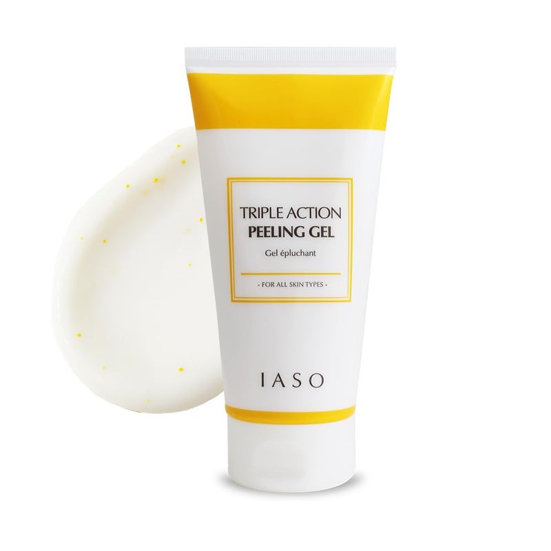 IASO Triple Action White Peeling Gel | Exfoliating Gel for Face, eep Pore Cleanse, Tone-Up Effect & Smoother Skin Texture, Korean Skin Care, 5.07 oz - Image 1