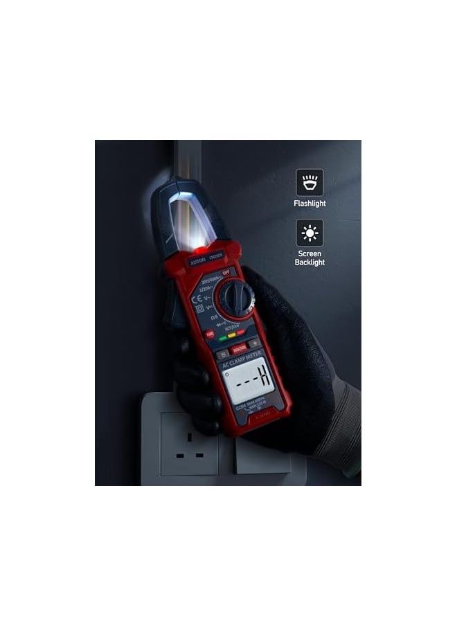 AstroAI AstroAI Digital Clamp Meter Multimeter 2000 Counts Amp Voltage Tester Auto-ranging with AC/DC Voltage, AC Current, Resistance, Capacitance, Continuity, Live Wire Test, Non-Contact Voltage Detection  - Image 5