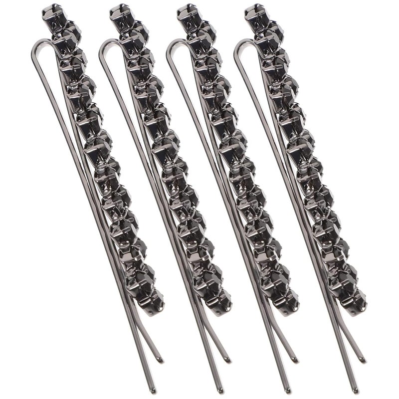 Beaupretty Rhinestone Bobby Pin hair jewelry bobby pins Crystal Metal Hair Clips Diamond Wedding Bridal Hair Accessories for Women bobby pins decorative rhinestone Ladies Black