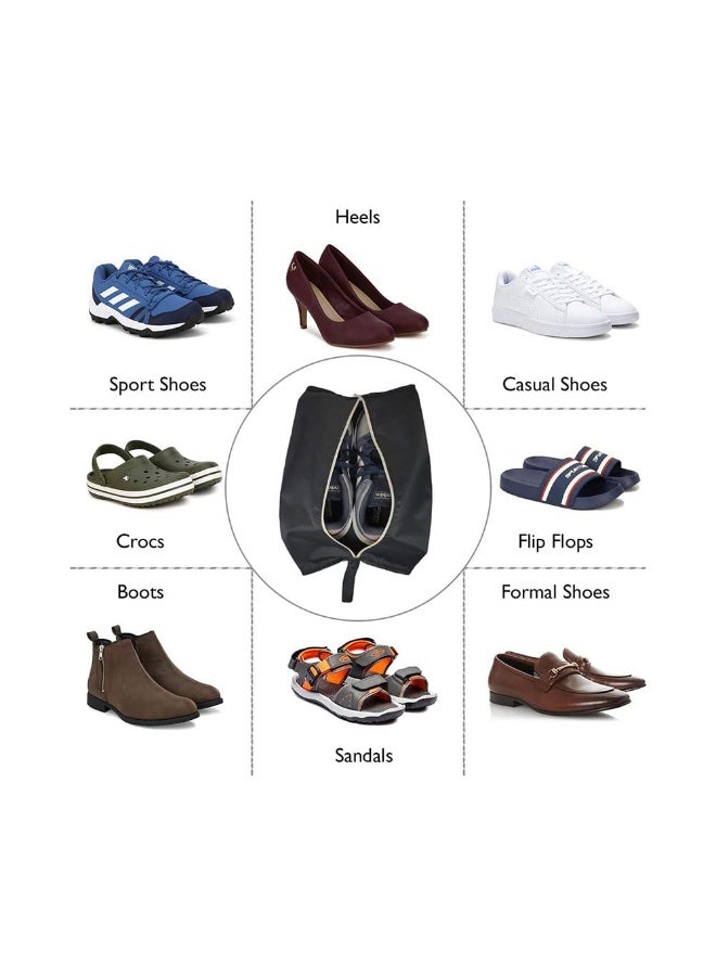 JZS Shoe Bags for Travel, 5 Pack Waterproof Shoe Bags for Women & Men, Portable Shoe Organizer Bag for Packing with Sturdy Zipper(Grey) - Image 5