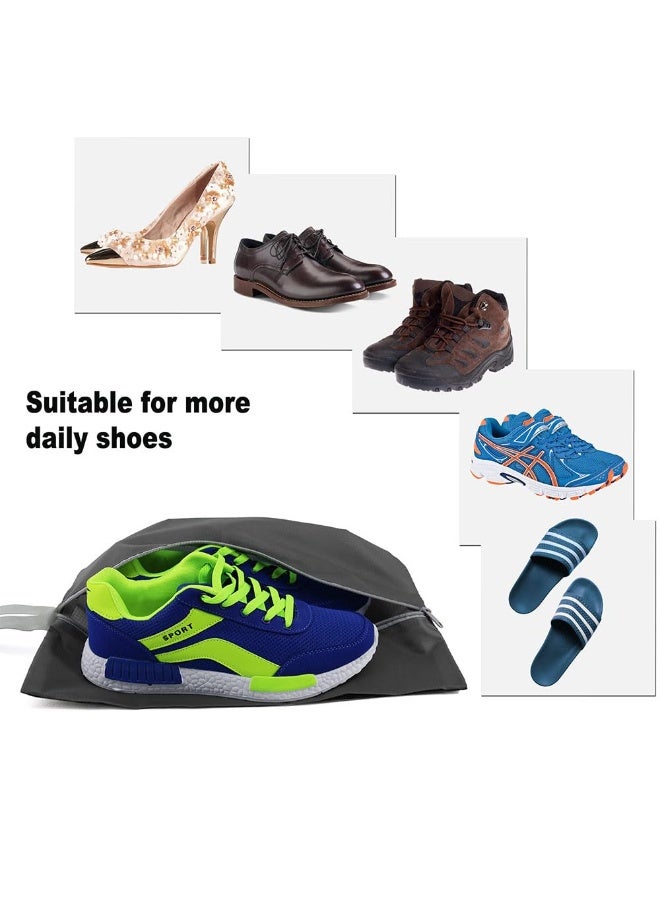 JZS Shoe Bags for Travel, 5 Pack Waterproof Shoe Bags for Women & Men, Portable Shoe Organizer Bag for Packing with Sturdy Zipper(Grey) - Image 3