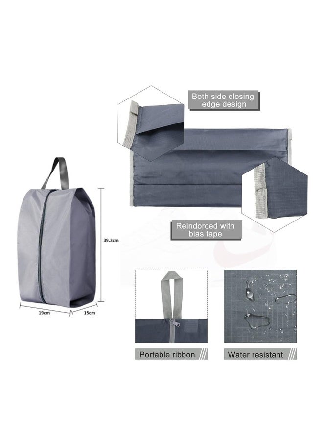 JZS Shoe Bags for Travel, 5 Pack Waterproof Shoe Bags for Women & Men, Portable Shoe Organizer Bag for Packing with Sturdy Zipper(Grey) - Image 2