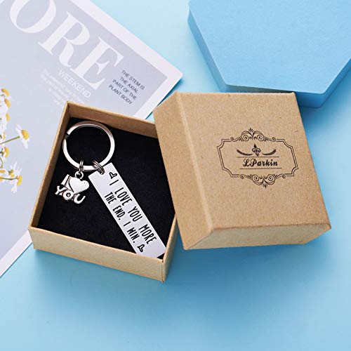 LParkin I Love You More The End I Win Love You More Mostest Keychain Couples Friendship Key Chain Cute Boyfriend Girlfriend Birthday Gifts For Him Her (I Love You More The End I Win) - Image 4