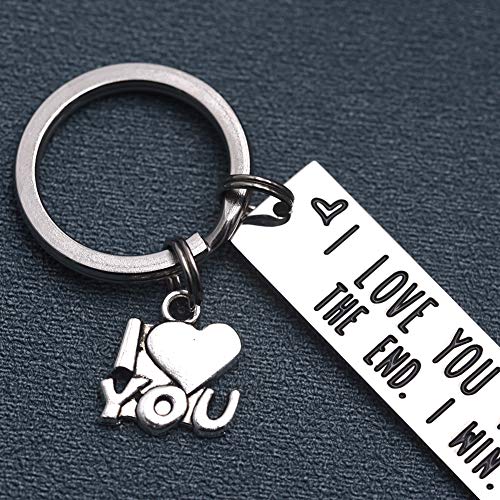 LParkin I Love You More The End I Win Love You More Mostest Keychain Couples Friendship Key Chain Cute Boyfriend Girlfriend Birthday Gifts For Him Her (I Love You More The End I Win) - Image 5
