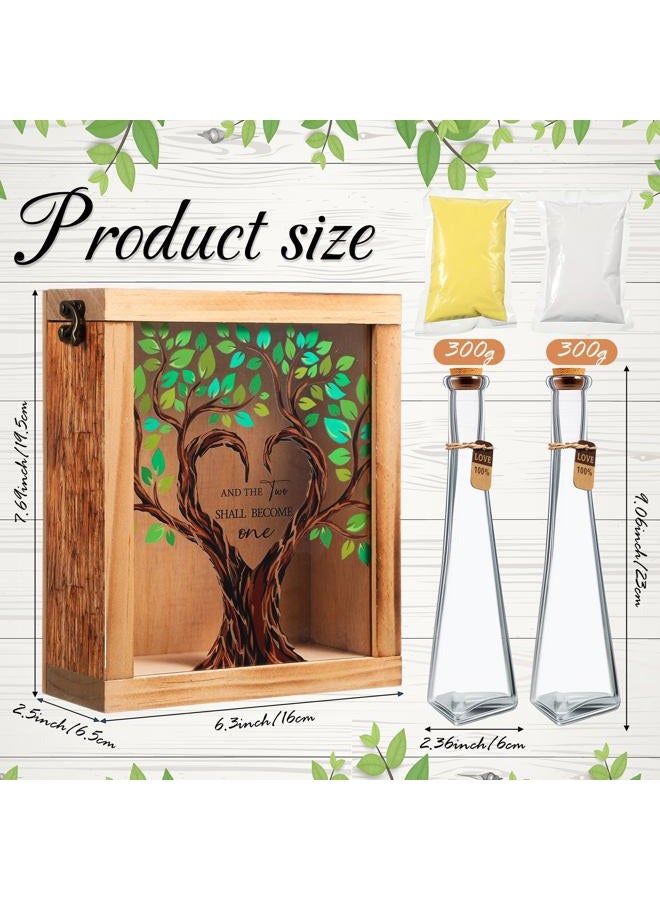 Blosssound Unity Sand for Wedding Ceremony Set and The Two Shall Become One Unity Sand Ceremony Shadow Box and Vases for Wedding Centerpiece Marriage Bridal Party Supplies - Image 3