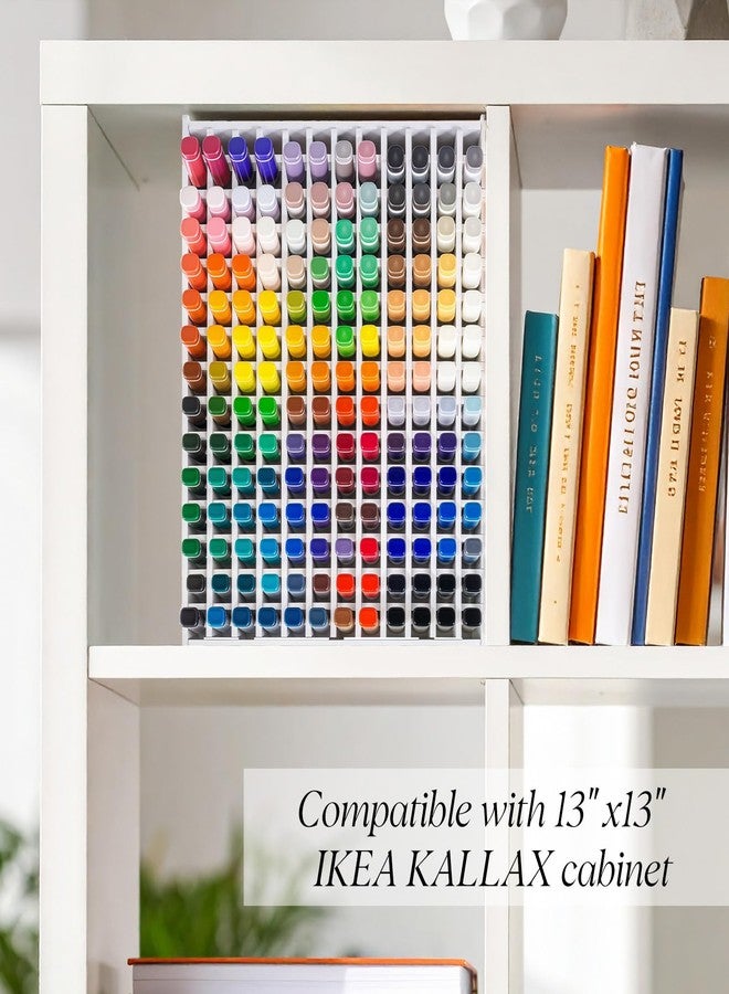 mekueeex Art Marker Storage Rack for 180 Markers, Watercolour Brushes Pens Colored Pencils Organizer Holder for Desk - Image 5