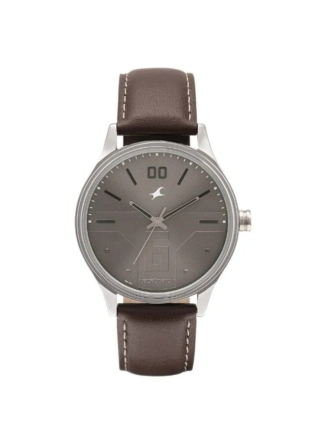 fastrack Men's Analog Round Shape Leather Wrist Watch - 3247SL01 - 48.3 Mm  - Image 2