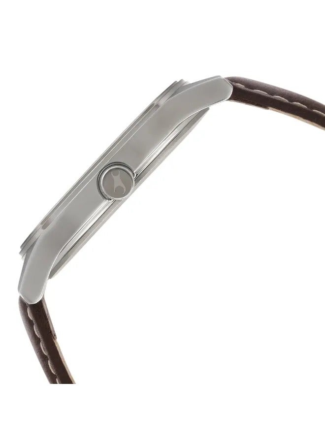 fastrack Men's Analog Round Shape Leather Wrist Watch - 3247SL01 - 48.3 Mm  - Image 4