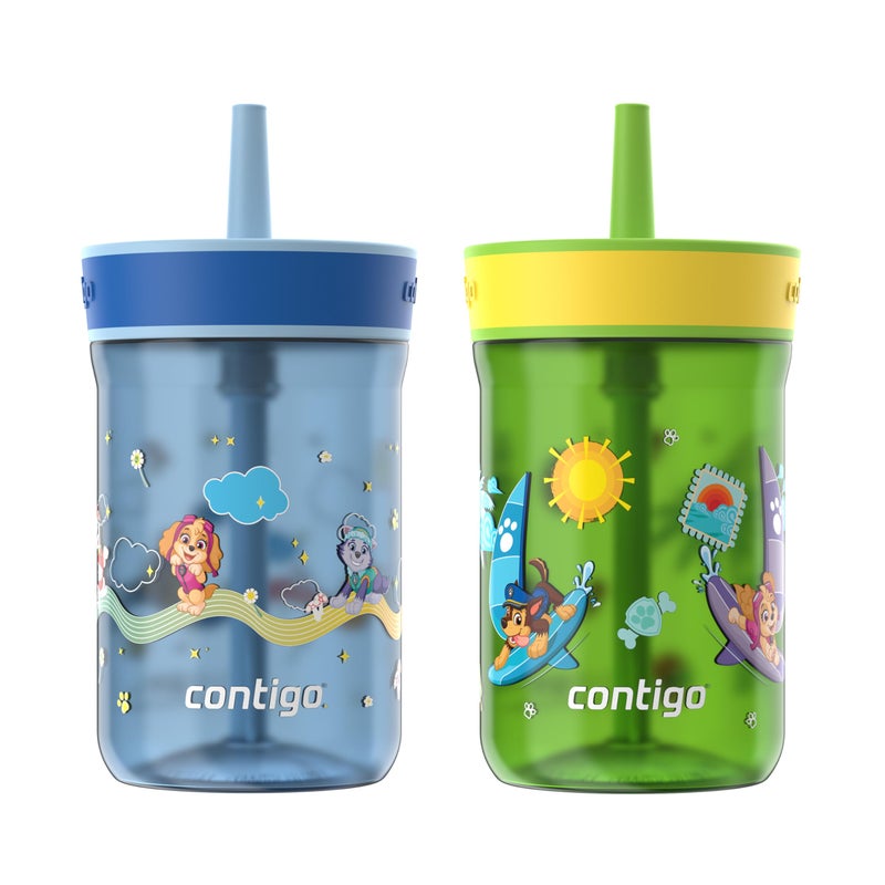 Contigo Leighton Tumbler with Straw 14 oz Cool Lime PAW Patrol Color changing straw Glacier PAW Patrol Color changing body