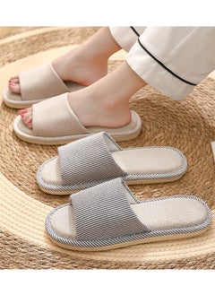 VIDSID Slippers for Women Men Linen Slippers Open Toe House Shoes Summer Sandals for Indoor Outdoor(Khaki 36/37) - pzsku/Z804C02666A7469316F67Z/45/_/1725866305/59d215d5-f981-4204-8fbe-aed0ae9cc9fa