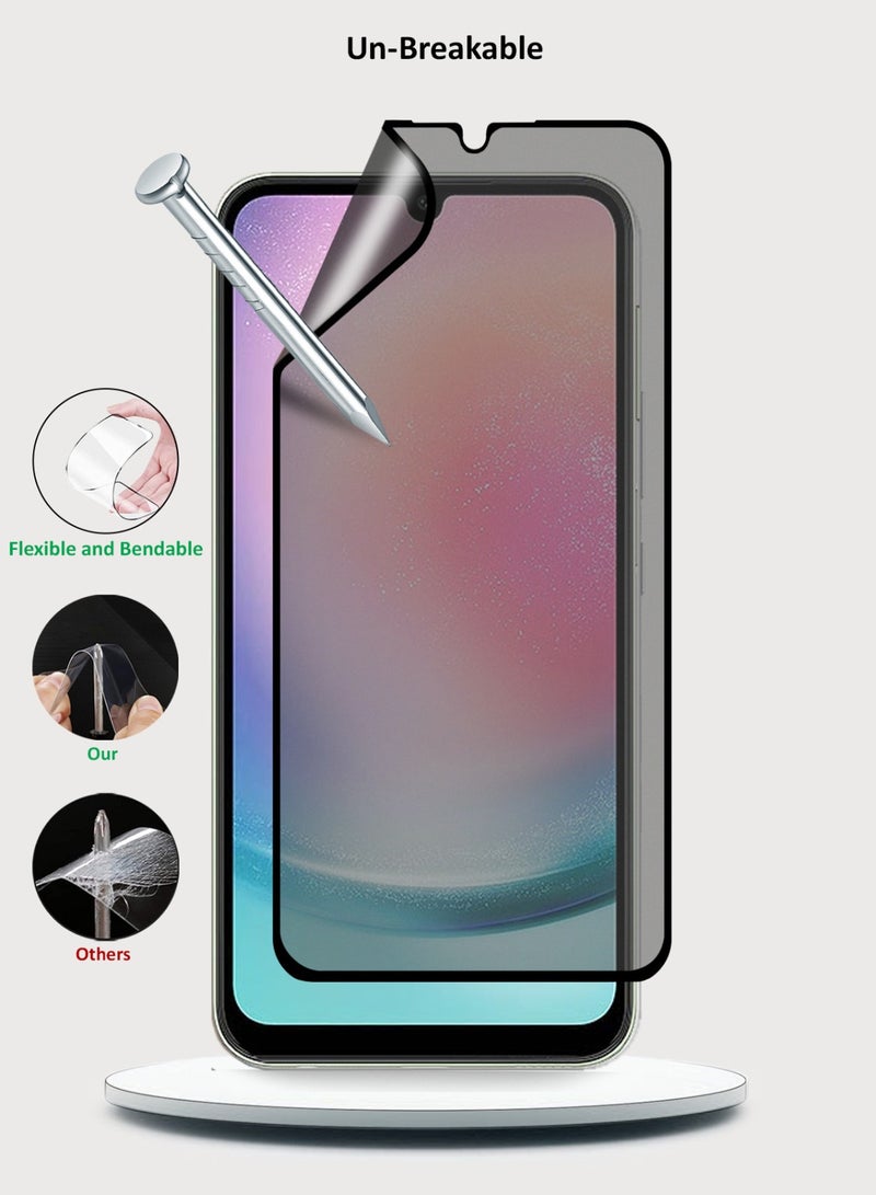 Techie واقي شاشة كامل مقاوم للانفجار مصنوع من السيراميك غير اللامع للخصوصية لهاتف Samsung Galaxy A24 - Image 5