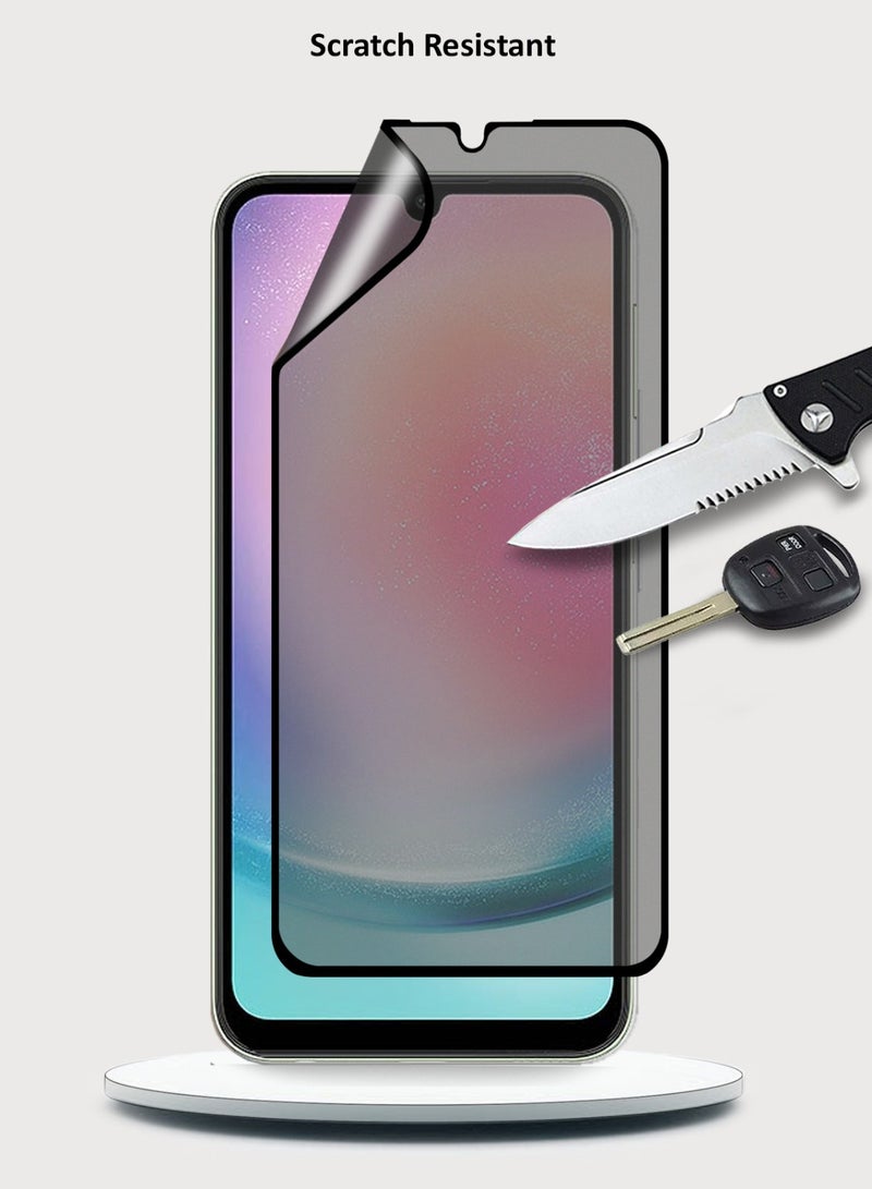 Techie واقي شاشة كامل مقاوم للانفجار مصنوع من السيراميك غير اللامع للخصوصية لهاتف Samsung Galaxy A24 - Image 4