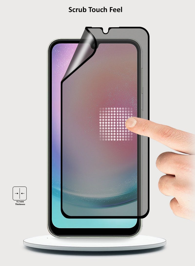 Techie واقي شاشة كامل مقاوم للانفجار مصنوع من السيراميك غير اللامع للخصوصية لهاتف Samsung Galaxy A24 - Image 3