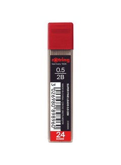 Rotring rOtring 0.5mm 2B Super Polymer Strong Dark Pencil Lead Refills for Mechanical Pencils - Pack of 3 Tubes - 72 Leads  - Image 2