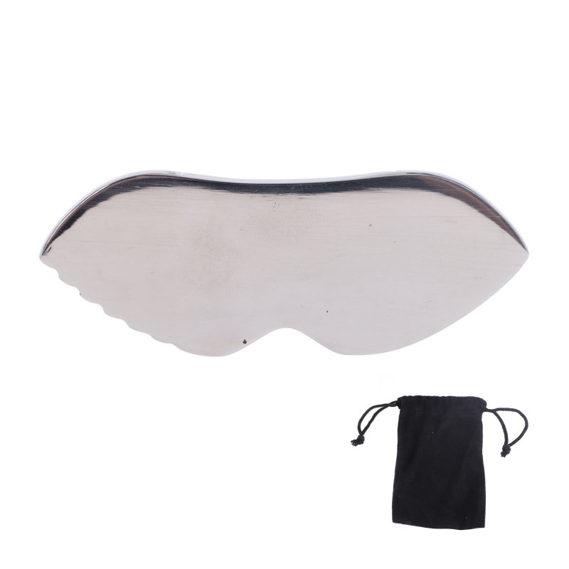 Gua Sha Tool: Stainless Steel 6-Edged 360-Degree Fit Smoother Surfaces - Ergonomic Design Pain Relief Tool for Home Body Care, Facial & Soft Tissue Massage - Image 1