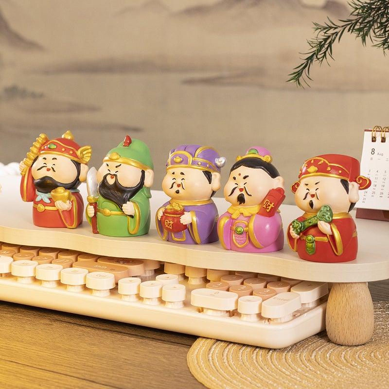 Five Gods of Wealth Resin Desktop Ornament - Image 4