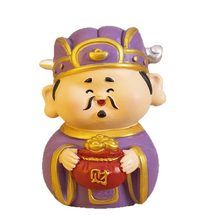 Five Gods of Wealth Resin Desktop Ornament - Image 1