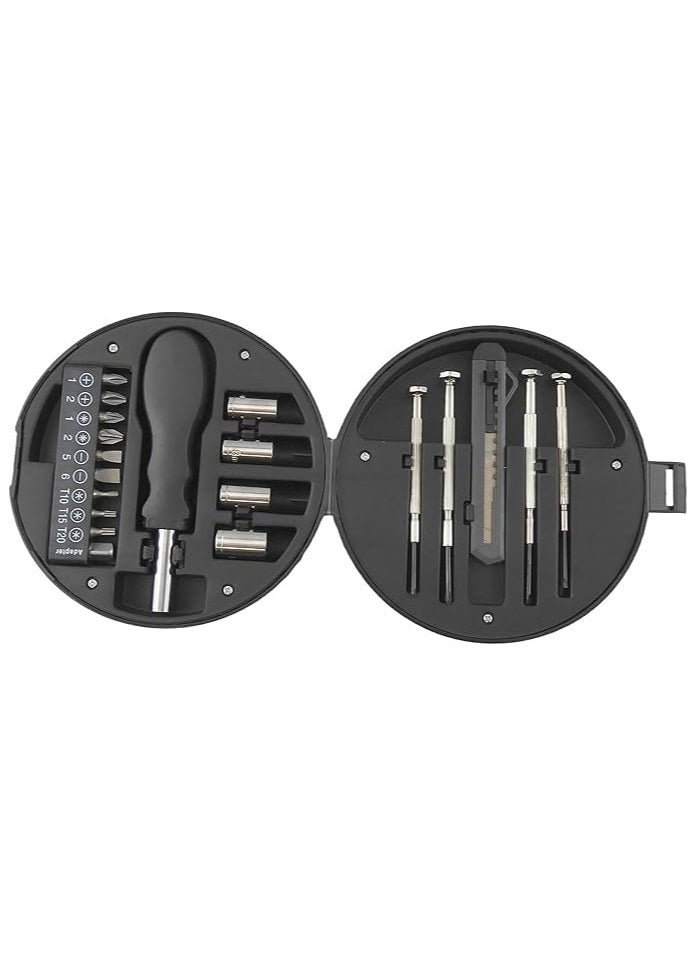 HH - 20 Piece Tyre Tool Set,Compact Tyre Shape Car Tool Kit Box - Image 1
