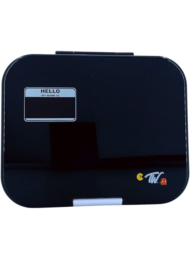 TINY WHEEL 4 Compartments Arcade Bento Box Black - Image 1