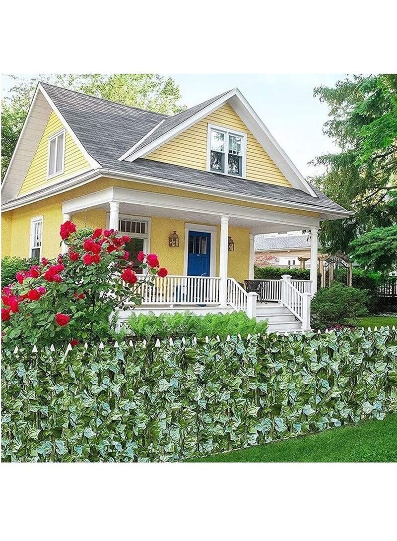 Generic Artificial Wall Grass Hedges 1x5m – Faux Ivy Leaf Privacy Fence Panel for Garden & Wall Landscaping"  - Image 3