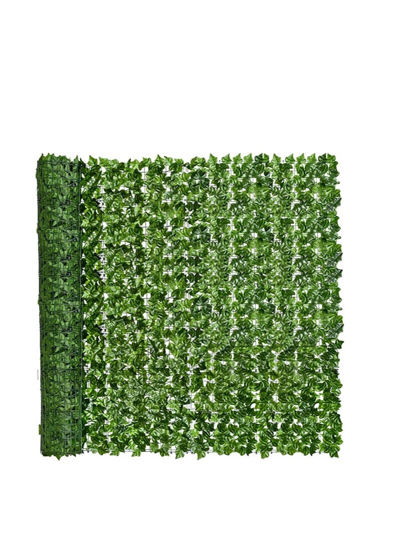 Generic Artificial Wall Grass Hedges 1x5m – Faux Ivy Leaf Privacy Fence Panel for Garden & Wall Landscaping"  - Image 1