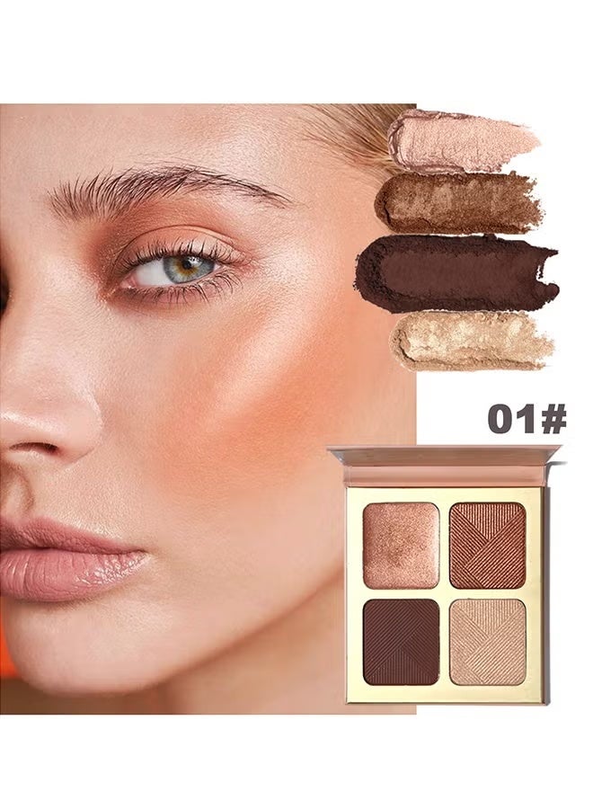 مافيك Desert Highlight & Bronzer Palette و Contour Palette: الأنف والوجه وظل العين المدمج لنحت وإضاءة وتجميل لون الجلد #01 - Image 2