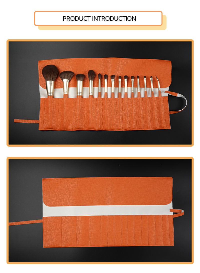 Sharpdo Imitation squirrel hair water-based paint makeup brush set of 14 brushes - Image 5