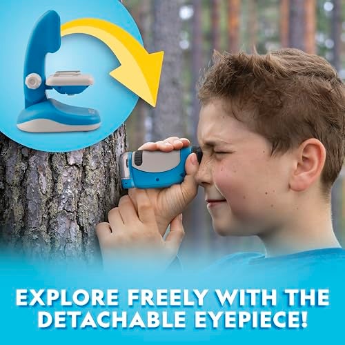 Blue Marble National Geographic Junior Microscope for Kids- Kit Includes Up to 250x Magnification Handheld Mini Attachment, 12 Slides, Lab Guide, Science Toy for Ages 6-12, STEM Project - Image 3