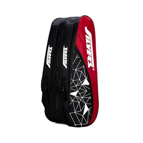 Silvers Silver`s Phantom Badminton Kit-Bag (Red-Black)|Double Zipper|Bag with Front Zipper Pocket, Polyester - Image 1