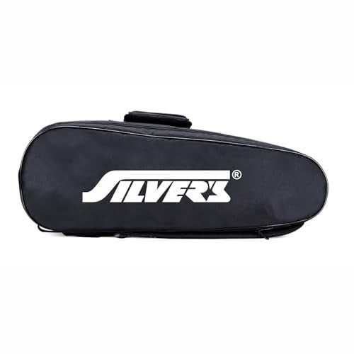 Silvers Silver`s Phantom Badminton Kit-Bag (Red-Black)|Double Zipper|Bag with Front Zipper Pocket, Polyester - Image 3