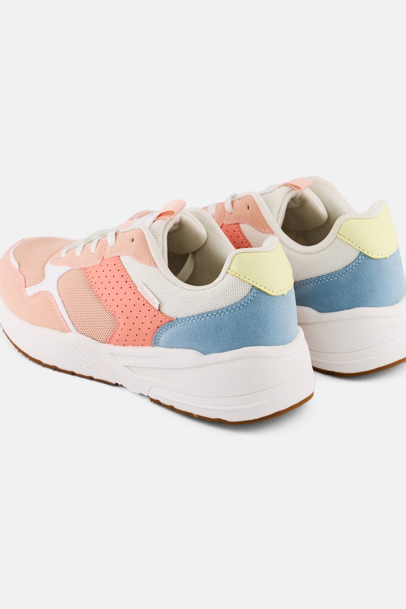 Algspar Women Lace Up Casual Shoes, Multicolor - Image 2