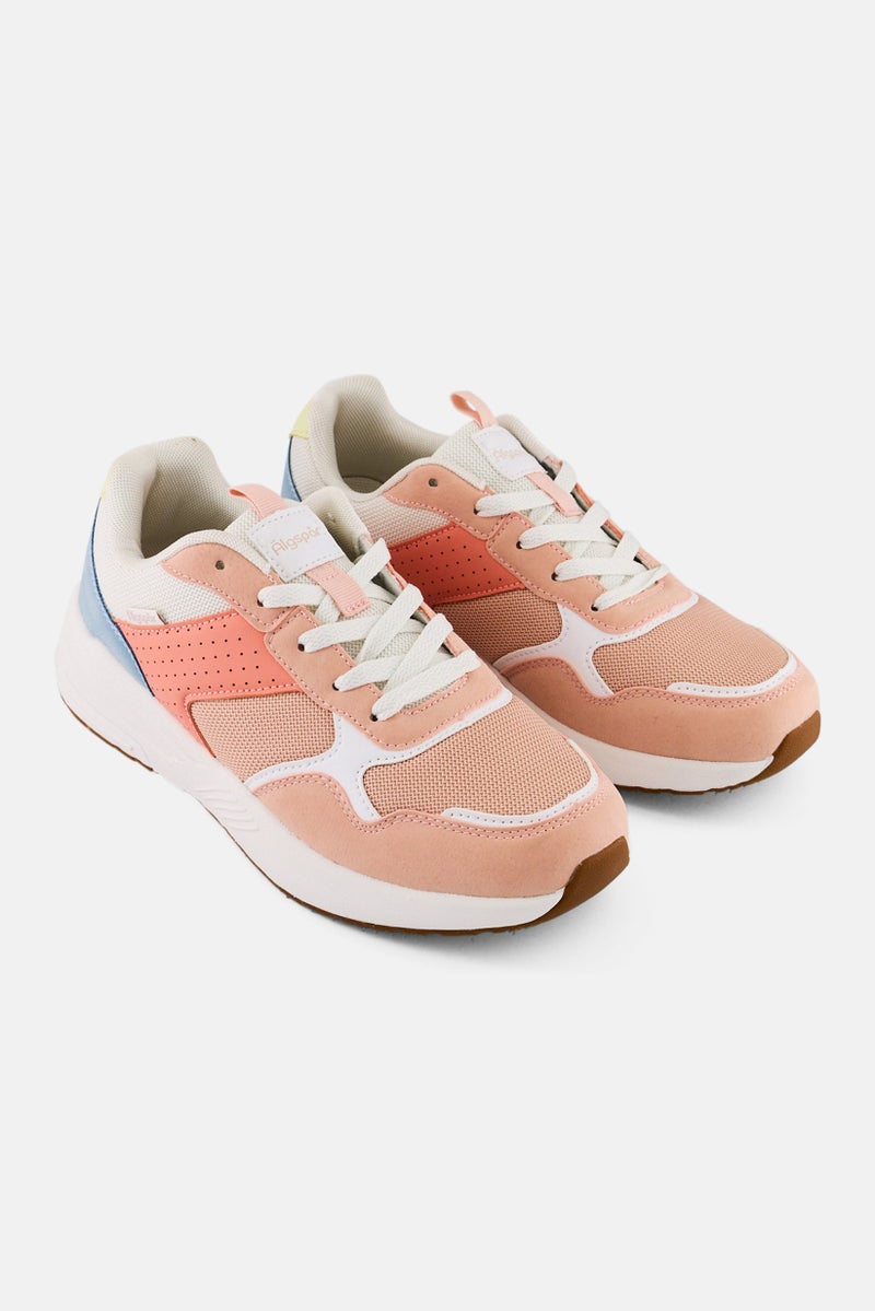 Algspar Women Lace Up Casual Shoes, Multicolor - Image 1