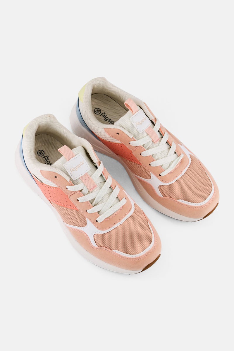 Algspar Women Lace Up Casual Shoes, Multicolor - Image 3