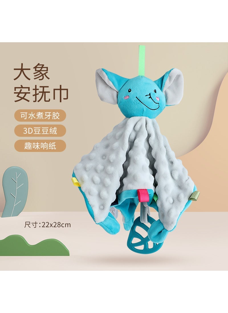 New 3D Animal Baby Soother Dolls with Teether Elephant Baby soothing towel (bag) 84.6G volume weight 240g